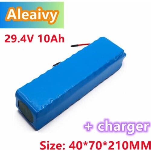 2020 NEW 24V Battery 7S3P 29.4V 10Ah Li-ion Battery Pack with 20A Balanced BMS for Electric Bicycle Scooter Power Wheelchair +2A