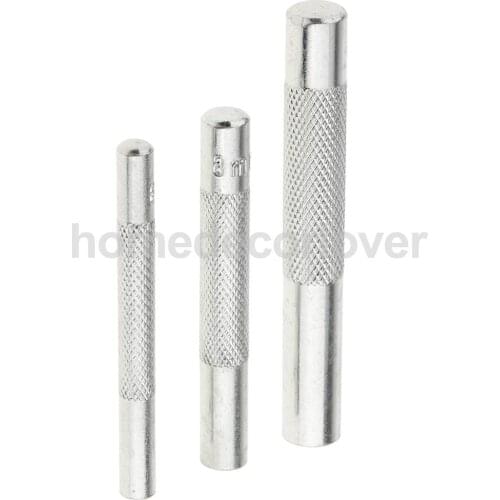 3pcs Die Punch Tools Snaps Fastener Punch Hole Tool for Rivet Button Install