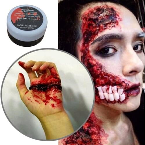 30g Ultra-realistic Fake Blood Halloween Makeup Props Diy Body Paint Wounds Scars Tool Party Simulation Props Holiday Decor