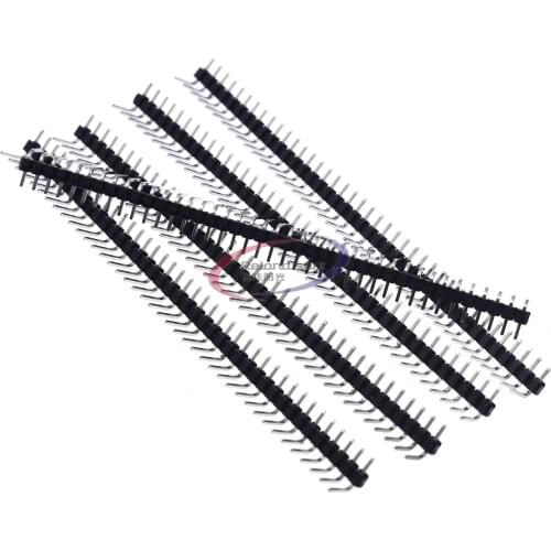5PCS Pitch 2.54mm 2x40 Pin 80 Pin Single Row Right Angle Male Pin Header Strip Connector