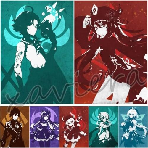 Xaviera 5D Diy Diamond Painting Anime Genshin Impact Full Drill Rhinestone Embroidery Cartoon Cross Stitch Kit Mosaic Artwork