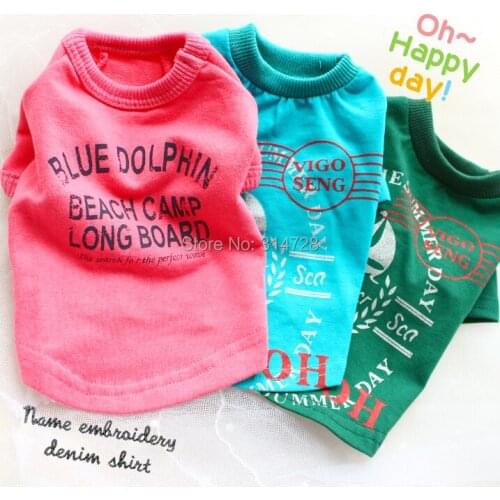 Free shipping 100%cotton dog clothes Tee pet vest cool ropa perro mascotas roupa cachorro