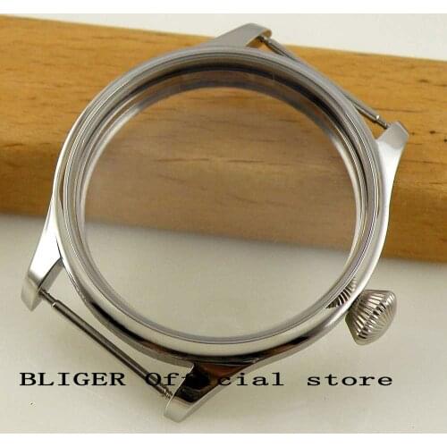 44mm Stainless Steel Watch Case Suitable For ETA 6497 6498 Hand Winding Movement