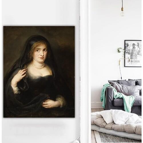 Citon Peter Paul Rubens《Portrait Of A Woman》Canvas Art Oil Painting Artwork Poster Decorative Picture Wall Decor Home Decoration