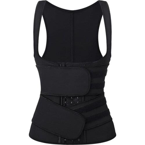 Elastic Sticker Two Straps Belts Latex Rubber Waist Training Cincher Hooks and Eyes Unerbust Corset Vest Back Support