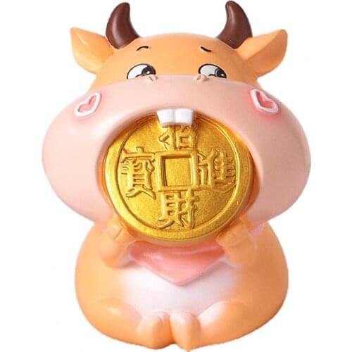 Calf Cartoon Bank Money Box Coin Storage Container Gift Ornaments Decoration