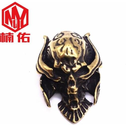 Alien Warrior Paracord Brass Knife Beads 1PC Outdoor EDC Survival Tool Mini Accessory Pendant