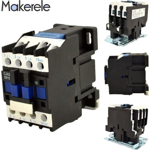 CJX2 Series 380V AC Contactor 9A 12A 18A 25A 32A 40A 50A 65A 80A 95A 3 Phase 3-Pole Coil Voltage Mounted 3P+1NO Contactor