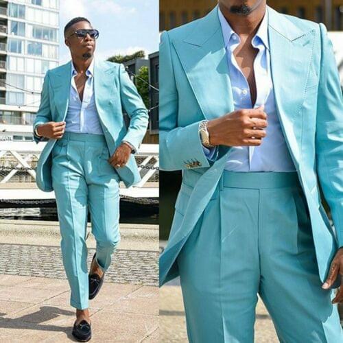 2020 Latest Blue Mans Suits For Wedding Party Suit Dinner Suit Groom Wear Toxedo твидовый костюм Two Pieces Suit(Jacket+Pants)