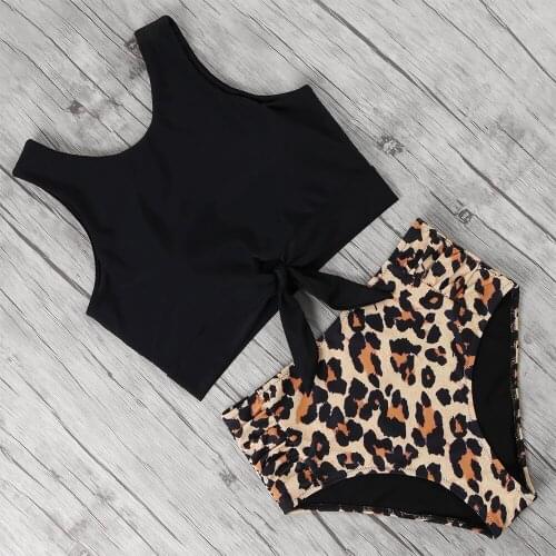 Swimwear Women Leopard High Waist Bikini Ruffle Floral Swimsuit Women Bikini Push Up Plus Size Swimwear Striped Bathing Suit