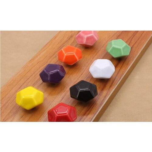 Furniture Decorative Door Knobs Small Drawer Pulls Candy Color Ceramic Kids Room Knobs