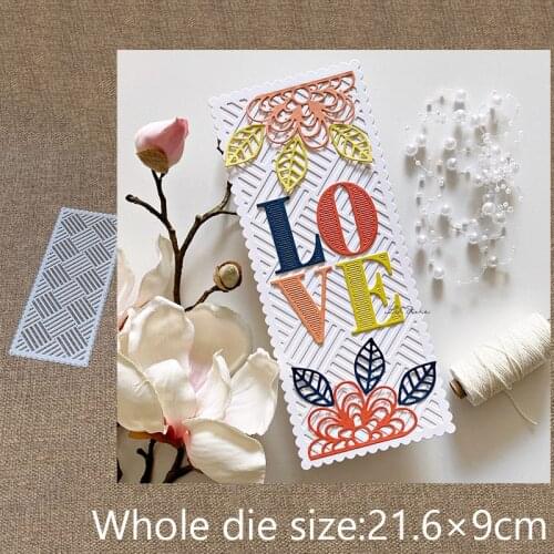 XLDesign Craft Metal stencil mold Cutting Dies Crosshatch Slimline scrapbook die cuts Album Paper Card Craft Embossing