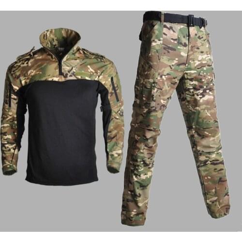 Male Army Hunting CS Sets Military Uniform Camouflage Combat Suit Airsoft War Game Multicam Shirt + Pants Tactical Gear Suits