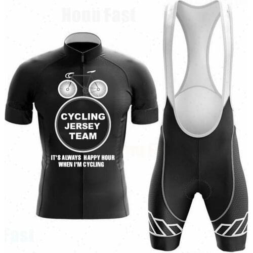 Mens Cycling Wear Outdoor Sports Professional Team Mountain Bike Summer Riding Short Sleeve Suit 19D GEL Breathable Cushion