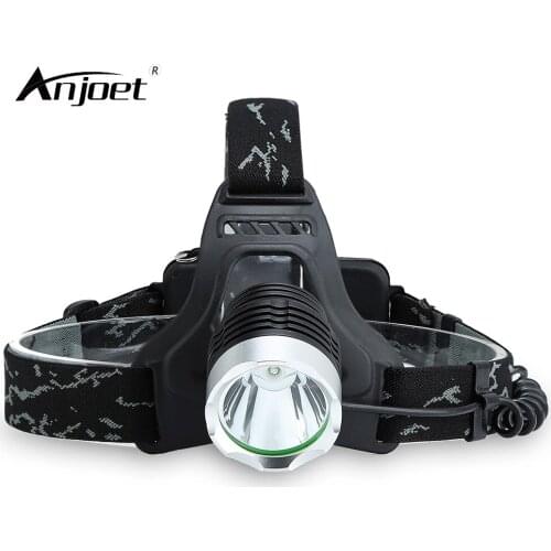 ANJOET lantern XML T6 focus headlamp LED headlight head lamp frontal torch waterproof Rechargeable battery 2000 lumens