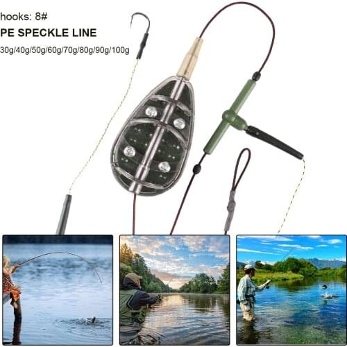 New Practical Carp Fishing Feeders Fishhook Method Feeder Carp Fishing Bait Cage Holder Bait Mould Fishing Tackle Accessories