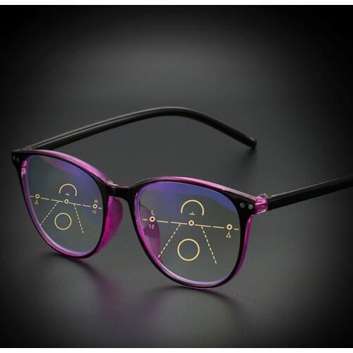 NEW Anti-blue Light Progressive Multifocal Reading Glasses Women&Men Classic Oversize Frame Presbyopic Glasses With +1.0to+4.0