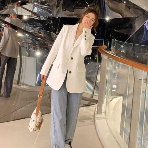 New Cardigan Blazer For Women Fashion With Buttons Coat Vintage Casual Long Sleeve Office Lady Outerwear Chic Tops Coats