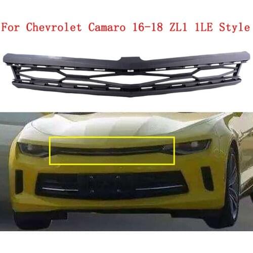 Car Front Bumper Hood Upper Lower Mesh ABS Grill Black For Chevrolet Camaro 16-18 ZL1 1LE Style Car Styling