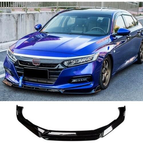 Front Bumper Splitter Lip Diffuser Spoiler Skirt Body Kit Decorative Strip Shovel For Honda Accord 2018 - 2020