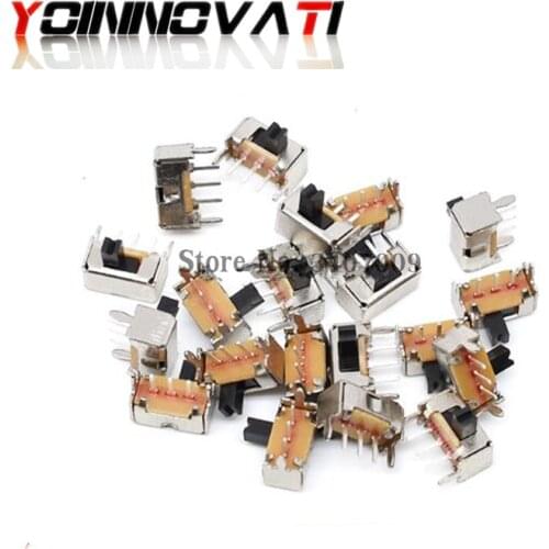50 Pcs Toggle switch SK12D07 SK12D07VG3 stents Small toggle switch/3 mm high Miniature Slide Switch Side Knob