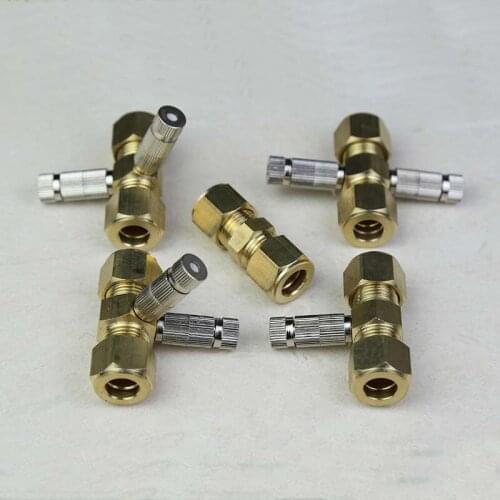 9.52mm straight-through connector, mist-cooled system connector, brass quick connector