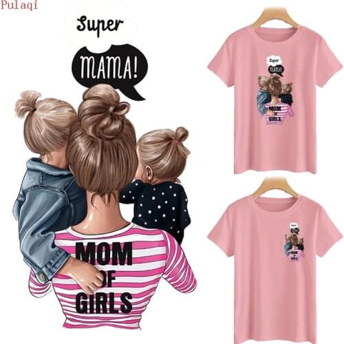 Pulaqi MOM Of Babys Iron On Patches Fashion Custom Patch Stripes Thermo Stickers On Clothes Transfer Fusible Clothing Appliques