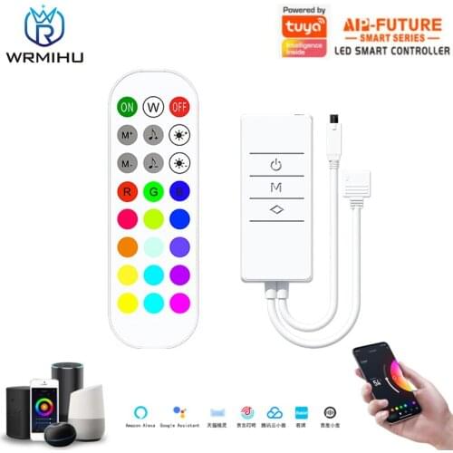 New Tuya Smart Life 24 Key RF Remote Controller APP 12-24V Wifi RGB LED Light Strip Wireless Dimmer Smart Home with Alexa Google