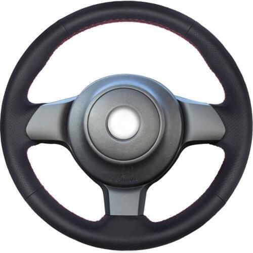 Hand-stitched Black Artificial Leather Car Steering Wheel Cover for Toyota 86(GT86) 2016-2020 Subaru BRZ 2016 2017 2018 2019