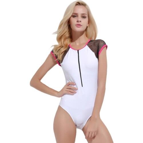 SBART Conservative Swimsuit Women One Piece White Female Swimwear Swimming Bodysuits Beach Bathing Suits 2018 DBO