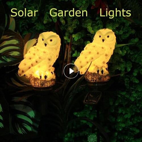 Solar Led Light Outdoor Novelty Solar Garden Lights Owl Ornament Animal Bird Outdoor LED Lamp Unique Christmas Lights Decoration