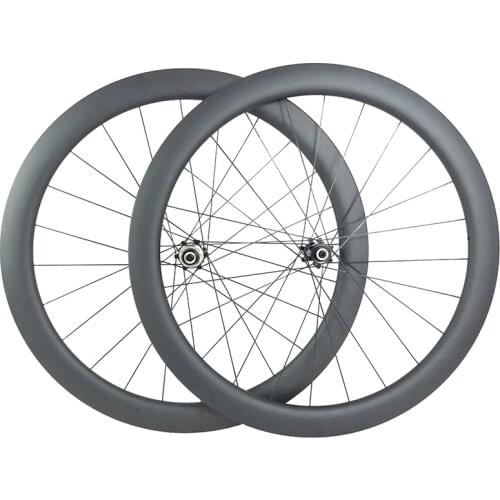 SPEEDSAFE Light 700C 50mm Asymmetric Clincher Tubeless Road Disc Bicycle Carbon Wheels 25mm wide 24 Holes Novatec D411SB D412SB