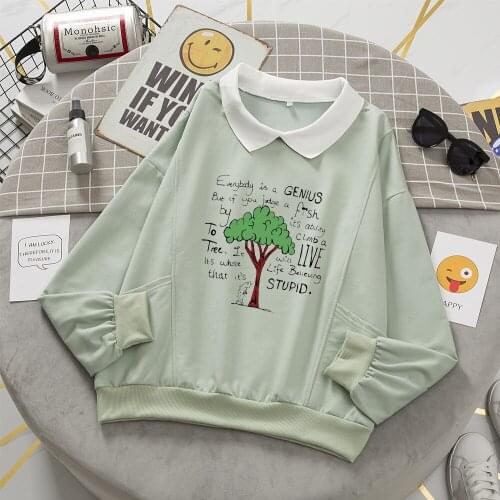 Tree Print Sweatshirt Cotton Goth Clothes Women Punk Gothic Vintage Oversized Streetwear Kpop Sweatshirt Winter Basic Hoodies