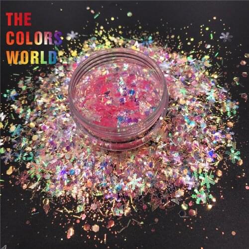 TCT-460 Christmas Mix Nail Glitter Nail Art Decoration Body Art Tumbler Crafts DIY Holidays Accessories Festival Party Supplier