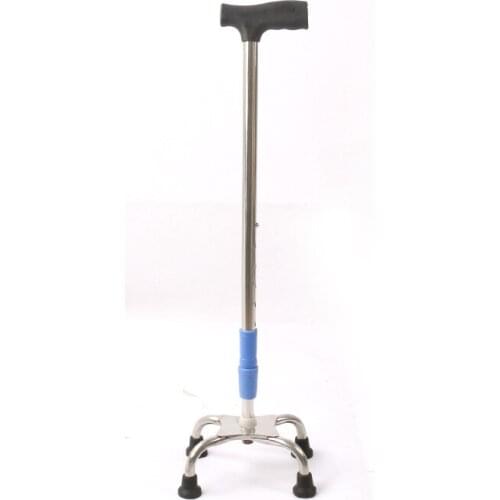 Aluminum alloy telescopic walking aid for four legged crutches for the elderly and disabled