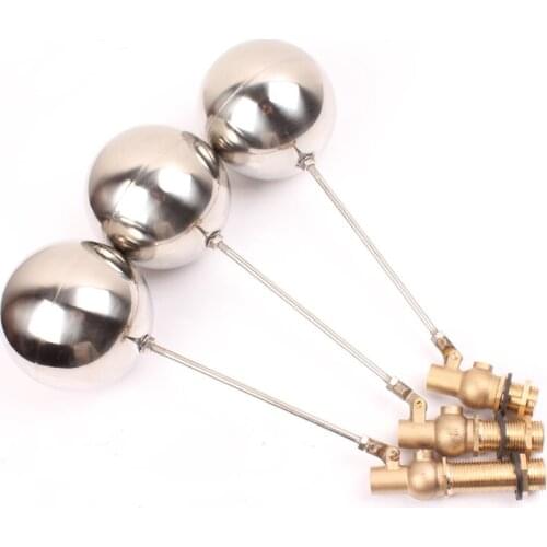 1) 4" Ball DN15 1/2"BSP Male Stainless Steel Brass Water Boiler Machine Float Valve Level Switch Hi-Temp Screw Length 20/40/60mm