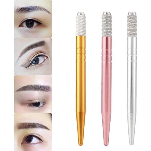 1PC Eyebrow Tattoo Pen Professional Permanent Microblading Tattoo Machine Tools Eyebrow Creative Body Lip Art Makeup Manual Pen