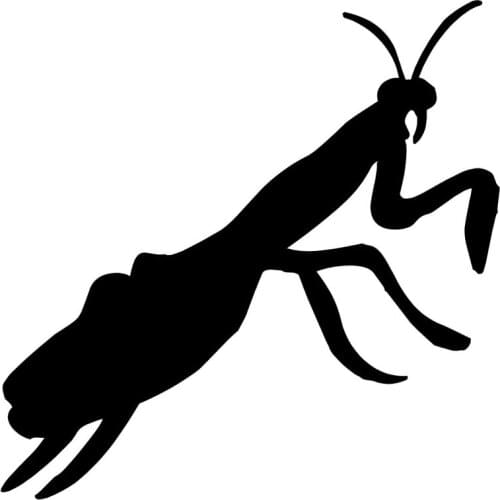 14.6*14.6CM Praying Mantis Funny Creative Car Styling Animal Decals Motorcycle And Car Sticker Black/Silver C9-1705