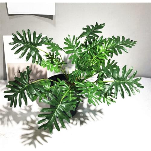 40cm 23 Head Artificial Palm Tree Plants Green Rare Monstera Indoor Silk Potted Hotel Living Room Balcony Christmas Home Decor