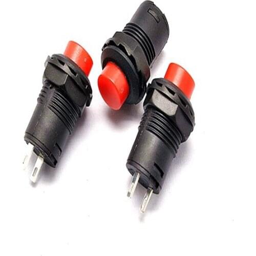 5pcs unlock switch self reset button switchDS-425B caliber 12MM red spot plastic switch