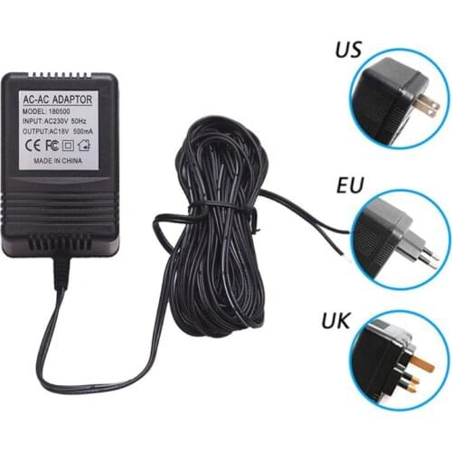 18V 500mA UK/EU/US Plug Power Supply Adapter Transformer Charger for WiFi Wireless Doorbell IP Video Intercom Ring Camera Access