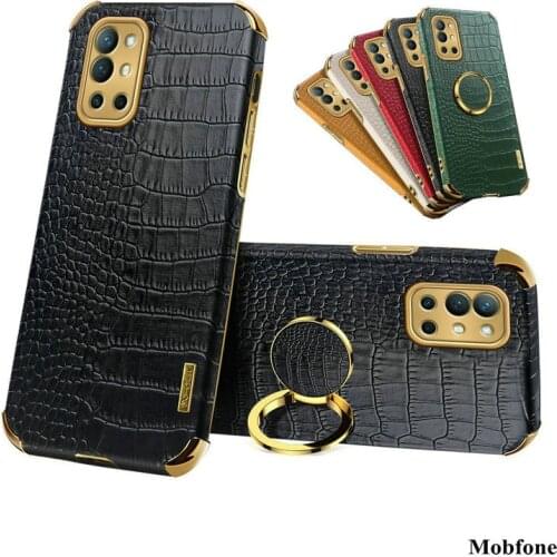 Oneplus 9 Pro Plus Case Luxury Crocodile Skin PU Leather + Soft TPU Back Cover for Oneplus 9R Oneplus9 Pro Slim Shell Fundas