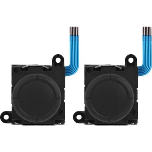 For Nintend Switch Joy-Con 2pcs Black Replacement 3D Analog Joystick Thumb Stick Left/Right Handle Rocker Repair Parts Pohiks