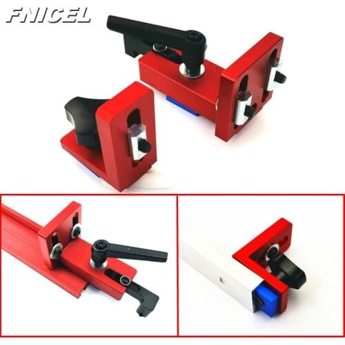 Woodworking T Slot Miter Track Stop Locator Sliding Brackets Wood working Rail Retainer Chute Backing Connector for T-track