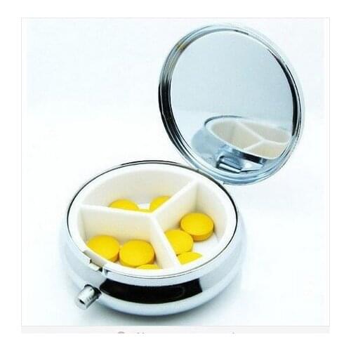DHL Free shipping 600pcs Metal Pill case pill boxes DIY Medicine Organizer container silve