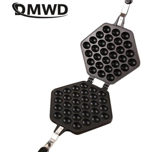 JIQI Non-stick eggettes waffle maker Hongkong bubble eggs waffle baking pan puff maker QQ Eggettes Waffle mold DIY Muffins Plate