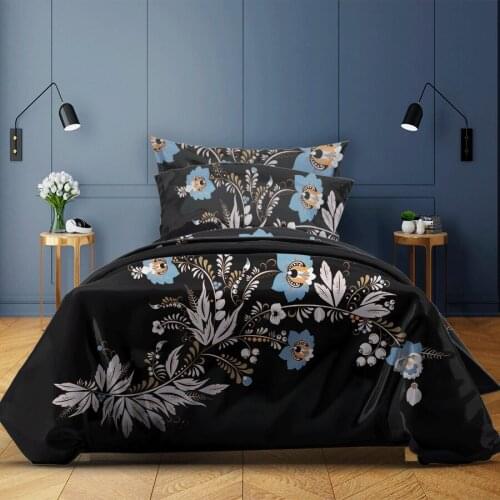 Home Textiles Luxury Black Duvet Cover 220x240 Pillow Case Royal Bed Cover Euro Set King Queen Twin for Housse De Couett