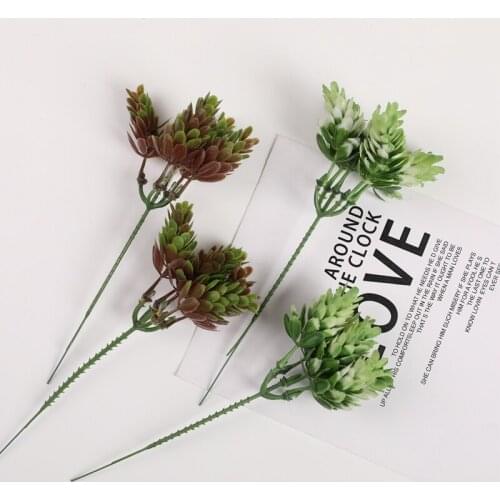 1 pieces 6 heads Artificial pineapple Wedding decoration Home decoration accessories Succulent flower bud Candy box wreath Gifts