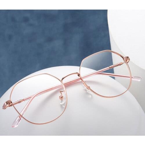 Round Glasses Frame Woman Men Glasses Retro Myopia Optical Frames Metal Clear le ns Black Silver Gold Eyeglasses Oculos 19053