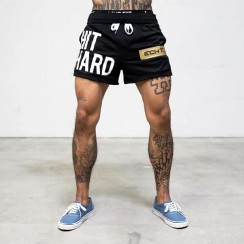 2020 Summer Fashion Tide Brand New Fitness Quick-Drying Sports Shorts Mens Gyms Fitness Outdoor Leisure Jogging 3 Points Shorts